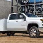 Chevrolet Silverado 3500 HD work truck at construction site