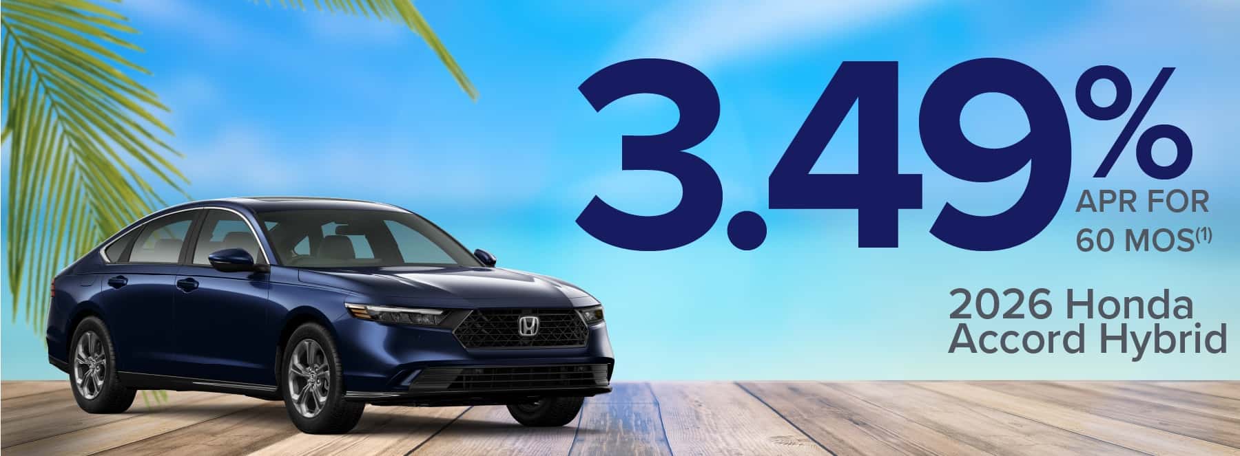 3.49% APR for 60 Mos on 2026 Honda Accord Hybrid