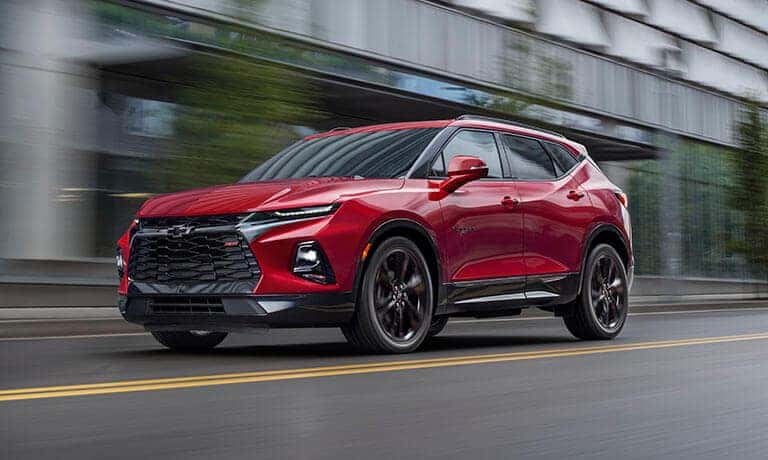 Chevy Blazer driving