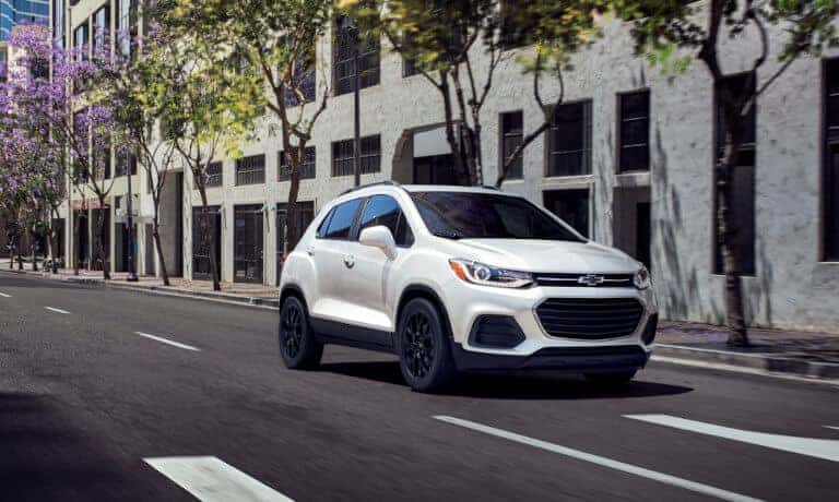 2022 Chevy Trax Exterior Driving Down City Street