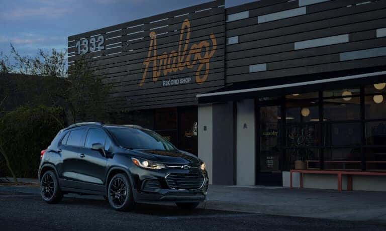 2022 Chevy Trax Exterior Parked In Front of Record Shop