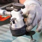 Cracked Windshield being Repaired