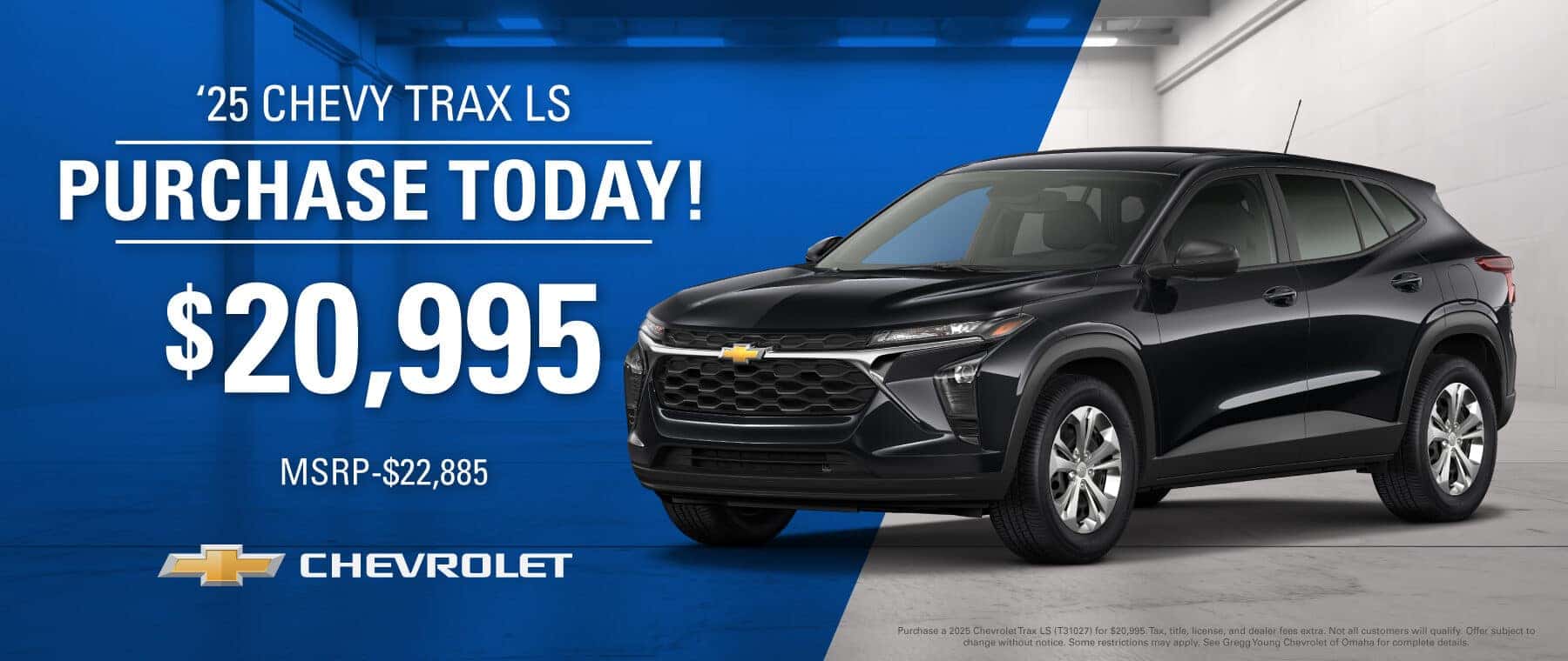 2025 CHEVROLET TRAX PURCHASE FOR $20995