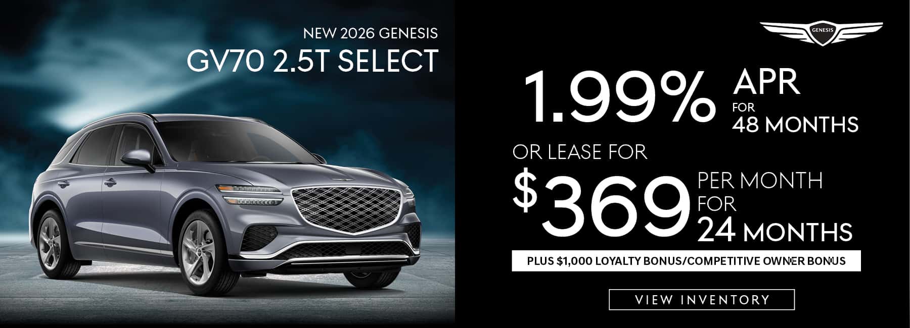 New 2026 Genesis GV70 2.5T Select