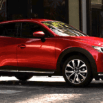 red 2019 Mazda cx-3 on urban street