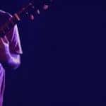 Guitarist performing in club