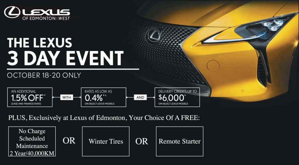 The Lexus 3 Day Event October