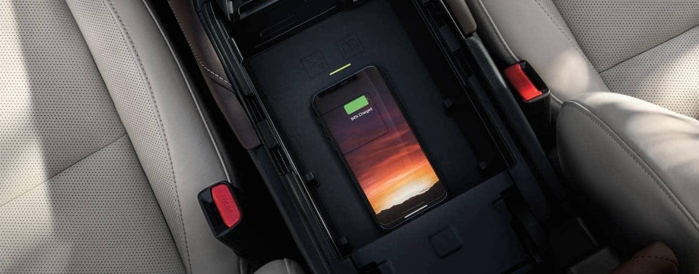 A phone is charging in a 2024 Mazda CX-30.
