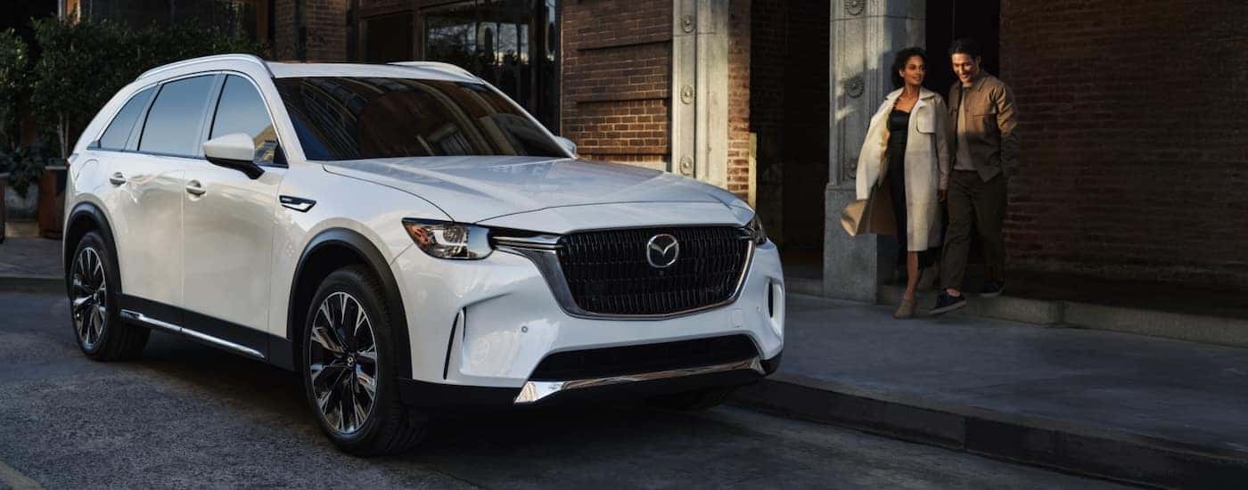White 2026 Mazda CX-90 for sale near Vernon parked by a curb.
