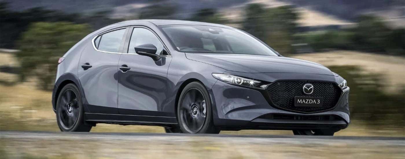 Grey 2023 Mazda3 for sale near Windsor on a test drive