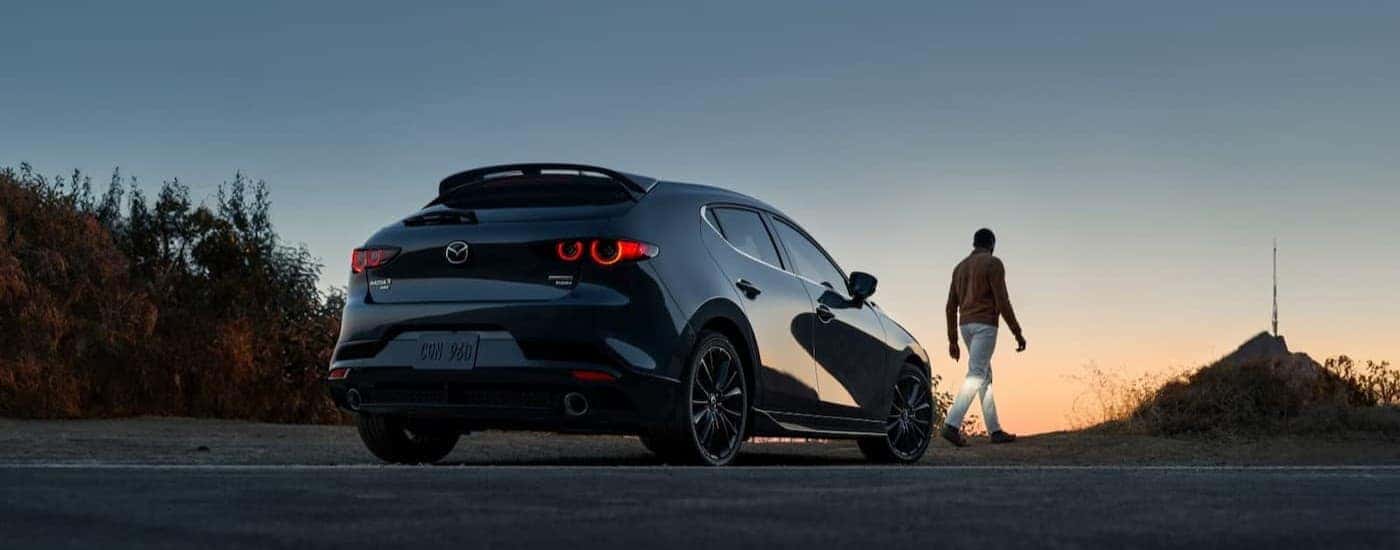 A black 2025 Mazda3 sedan for sale near Hartford.