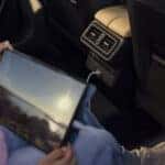 Person using a tablet in a 2026 Mazda CX-5 for sale near East Windsor