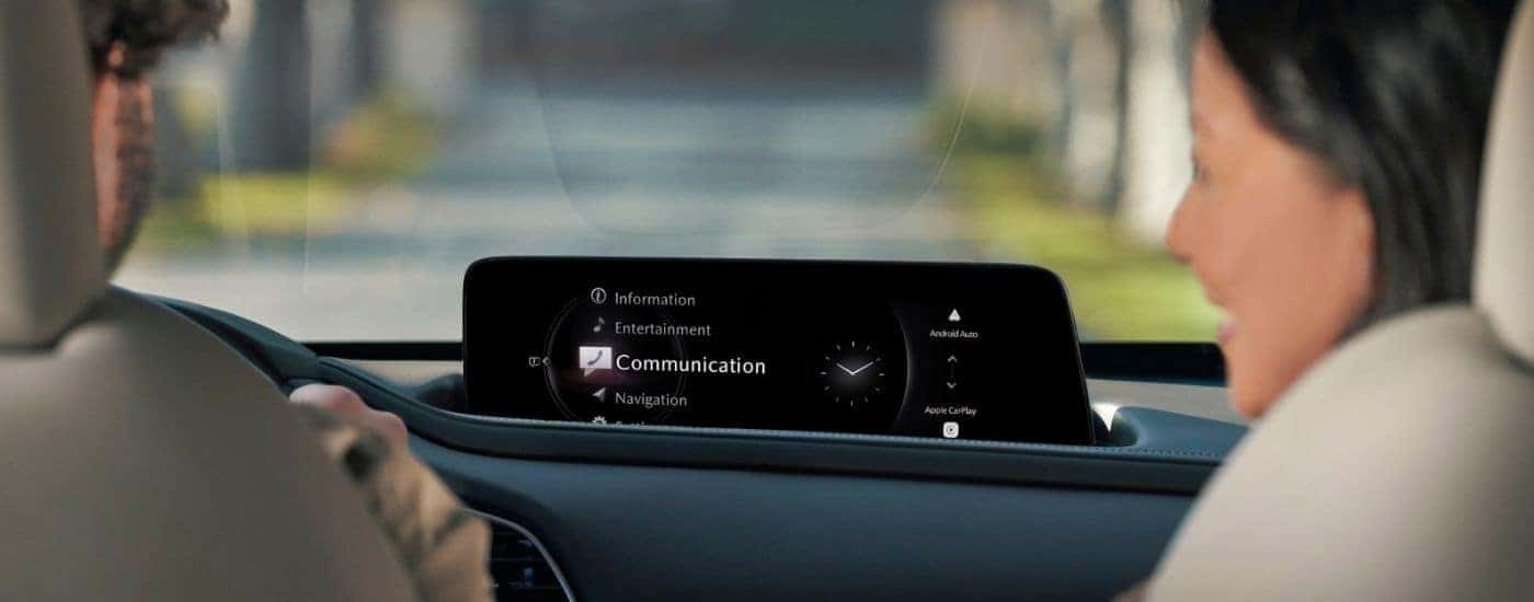 Interior view of a 2026 Mazda CX-30 infotainment system.