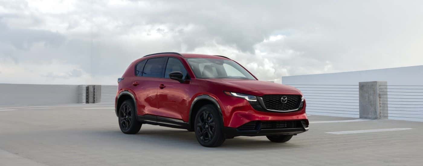 2026 Mazda CX-5 parked on a rooftop.