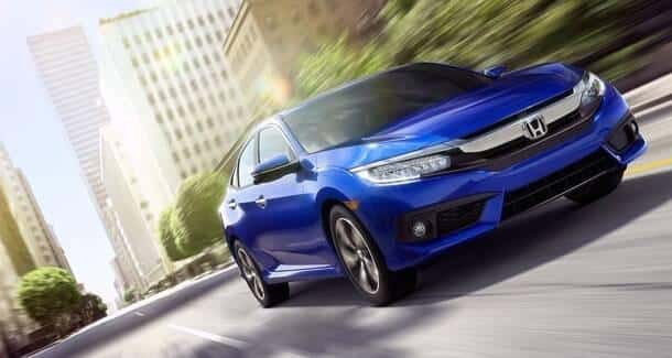 2017 Honda Civic blue exterior model