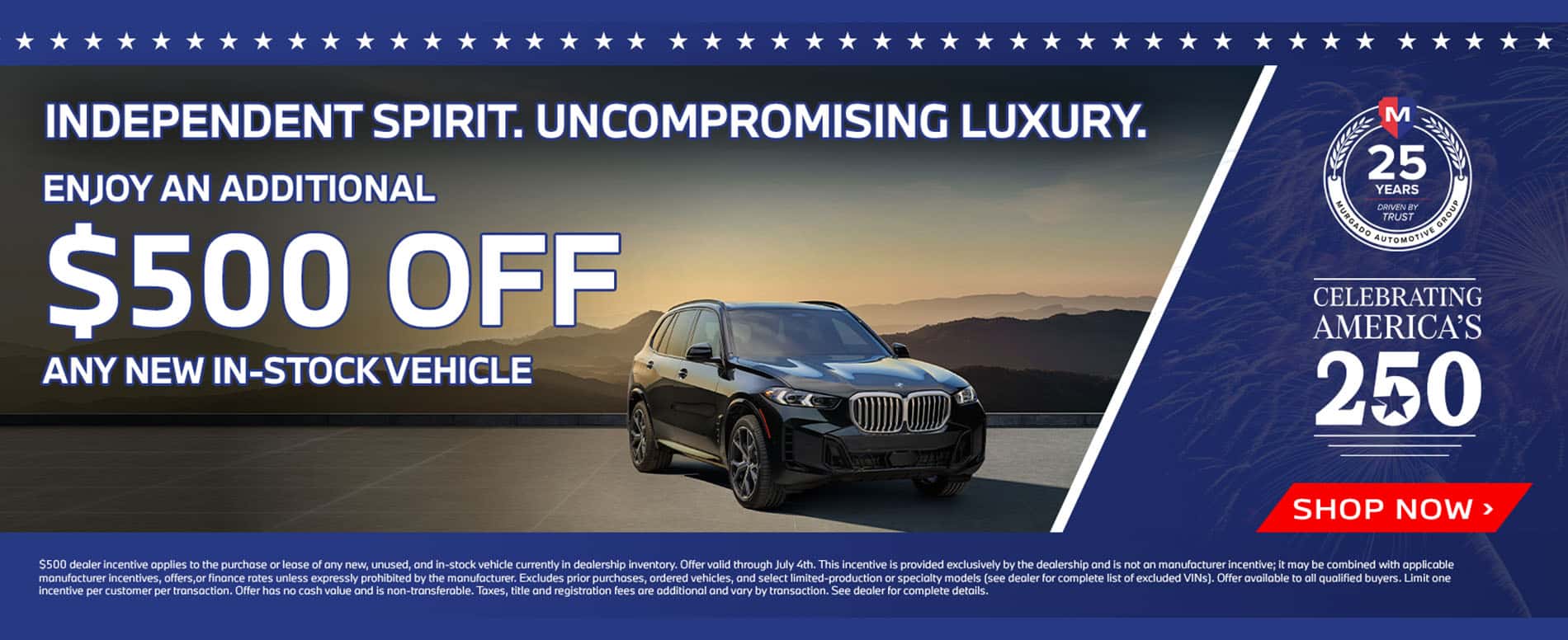 $500 off any in-stock new BMW at BMW of Barrington