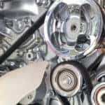 Serpentine belt in car engine