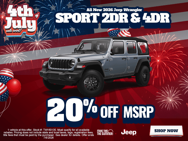 All New 2026 Jeep Wrangler Sport 2DR & 4DR