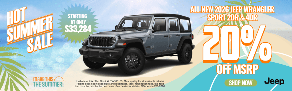 All New 2026 Jeep Wrangler Sport 2DR & 4DR