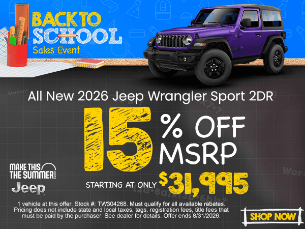 All New 2026 Jeep Wrangler Sport 2DR 