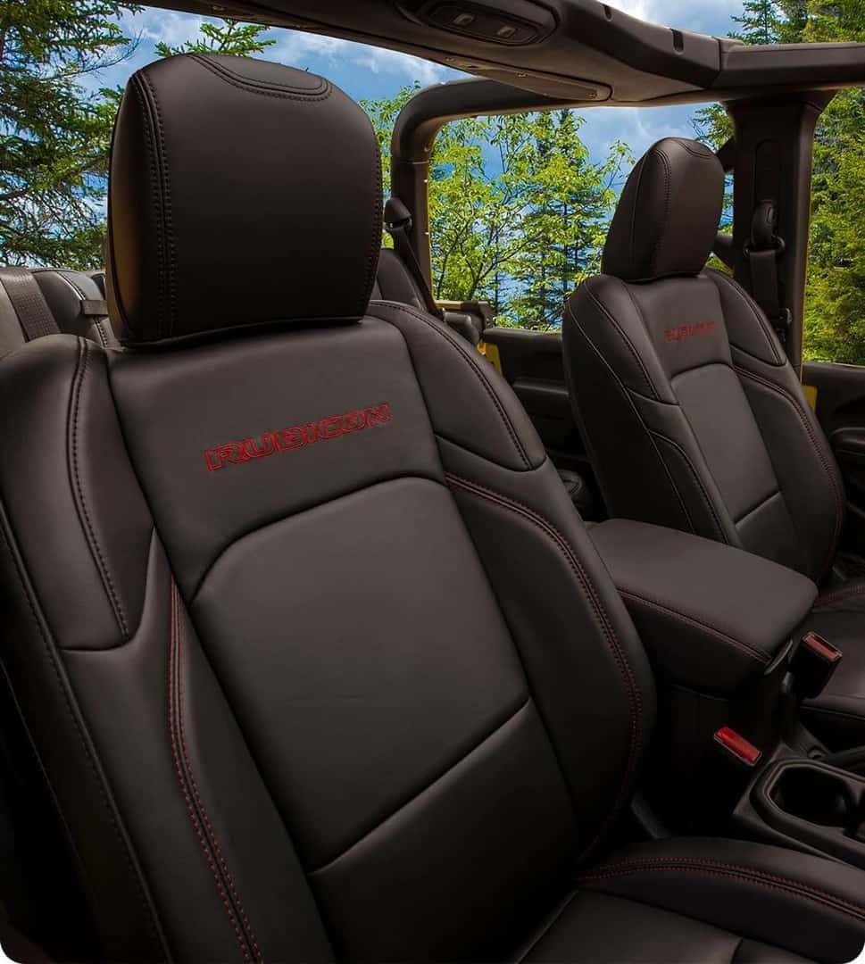 2026 Jeep Gladiator leather front seats with contrast stitching