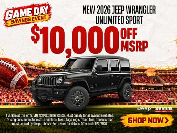 New 2026 Jeep Wrangler Unlimited Sport