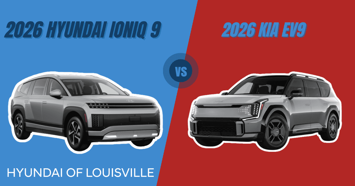 2026 Hyundai Ioniq 9 vs. 2026 Kia EV9 side-by-side comparison