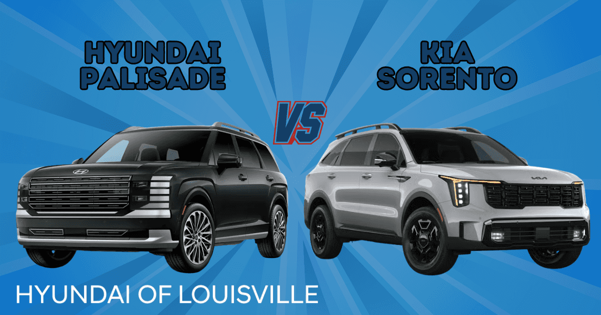 2026 Hyundai Palisade vs 2026 Kia Sorento side-by-side comparison