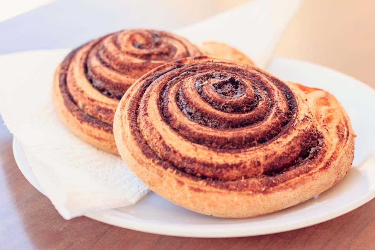 Cinnamon rolls on a plate