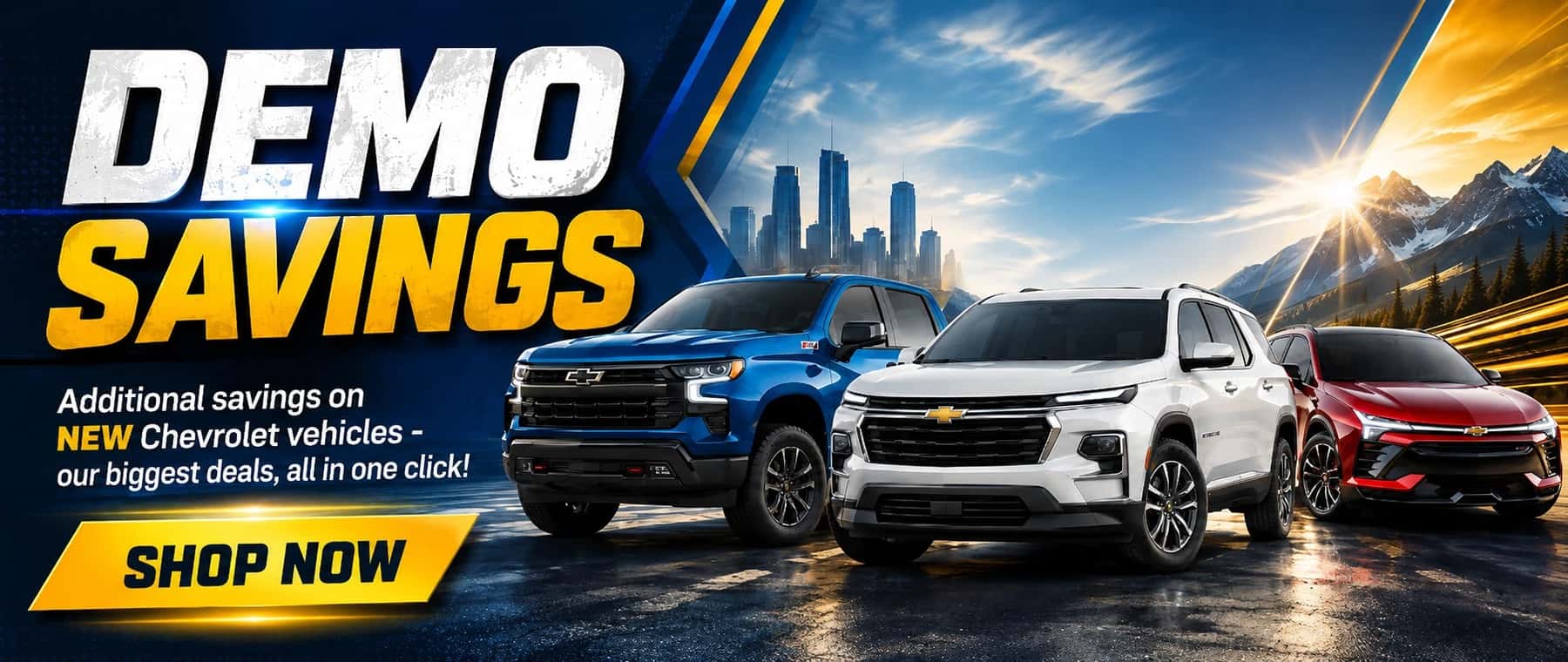 Demo Savings - additional savings on new Chevrolet vehicles at Ralph Sellers Chevrolet