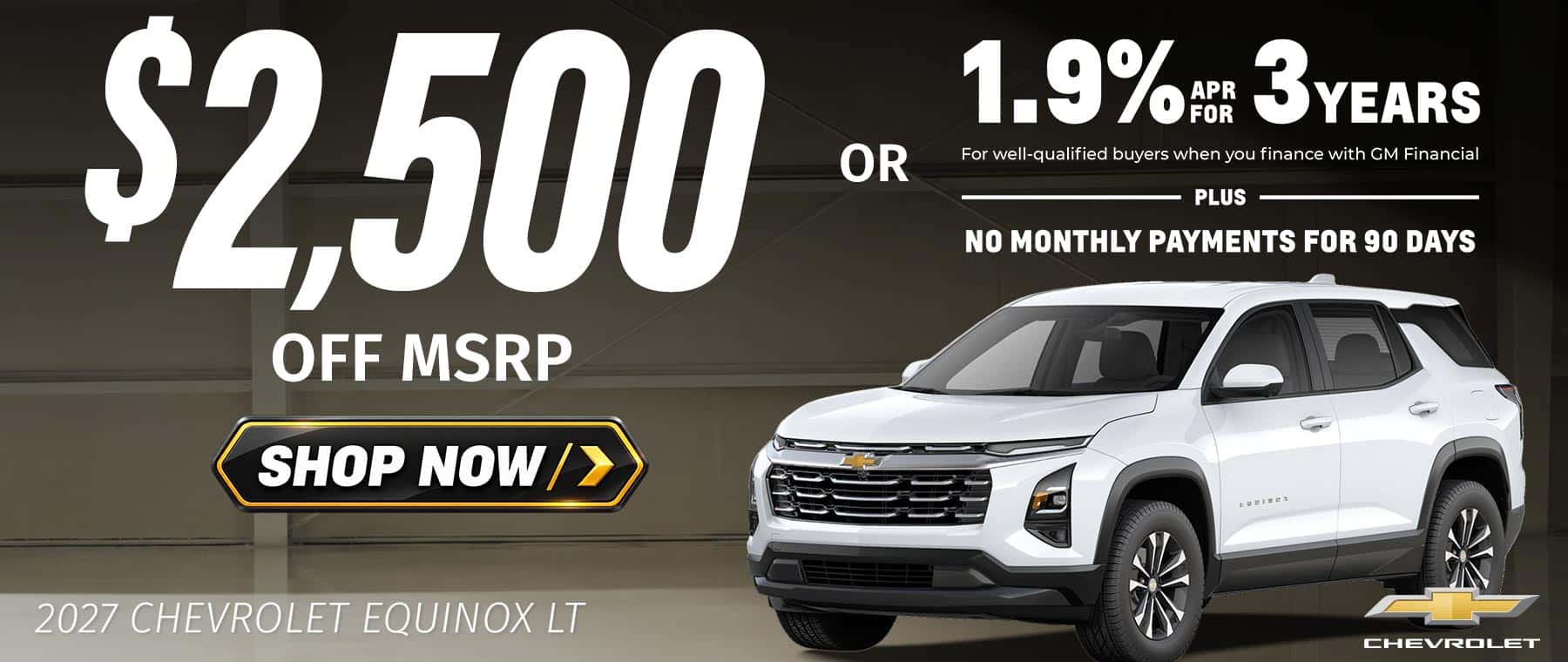 2027 Chevrolet Equinox LT - $2,500 off MSRP or 1.9% APR for 3 years at Ralph Sellers Chevrolet
