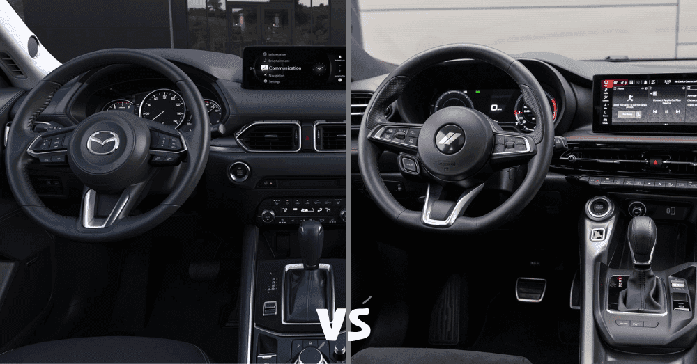 2025 Mazda CX 5 vs. Dodge Hornet - interior comparison