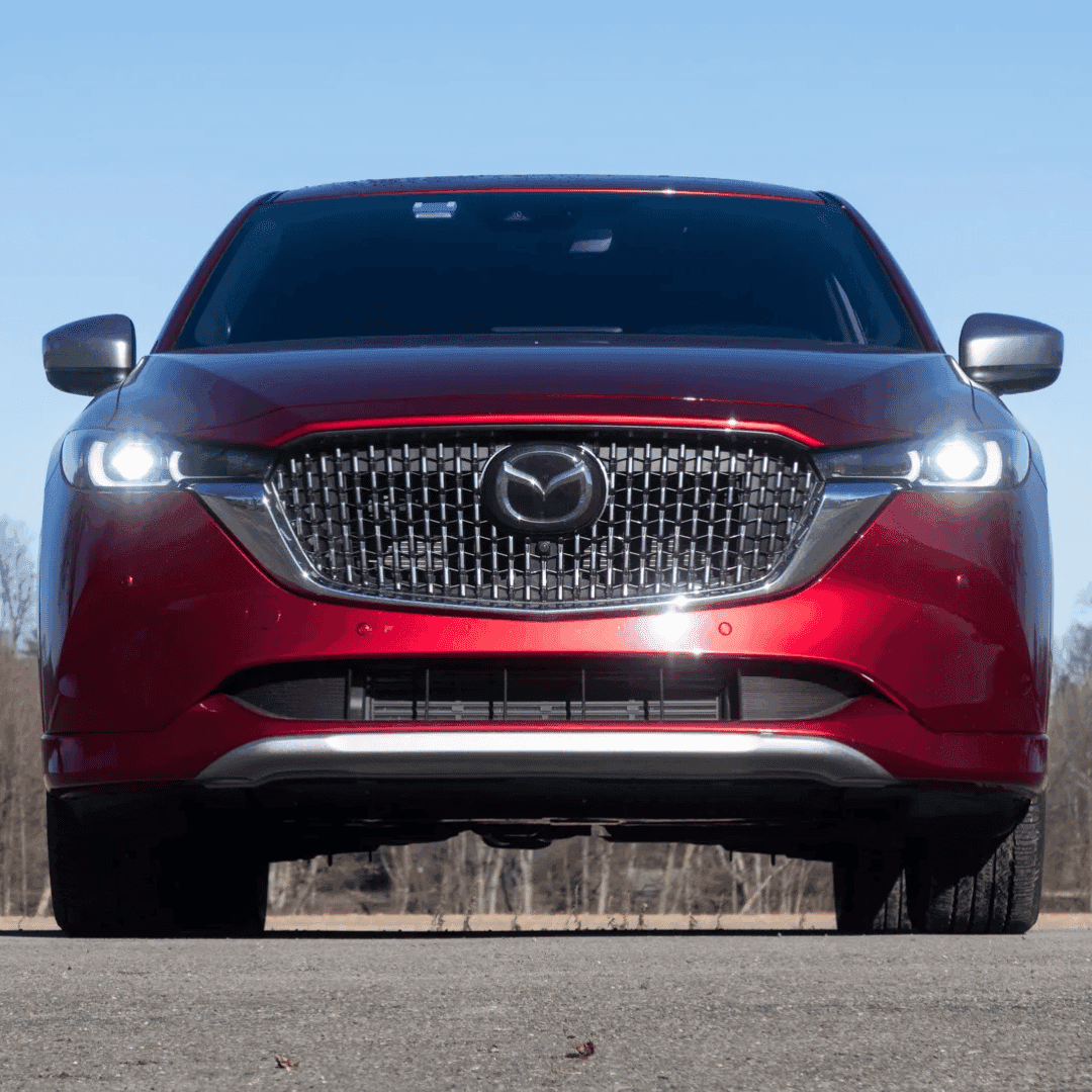 Used Mazda CX-5 Southport Indiana - front view of a red CX-5