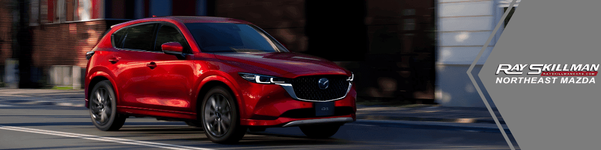 used Mazda SUVs Broad Ripple, Indiana - banner image showing a red Mazda SUV