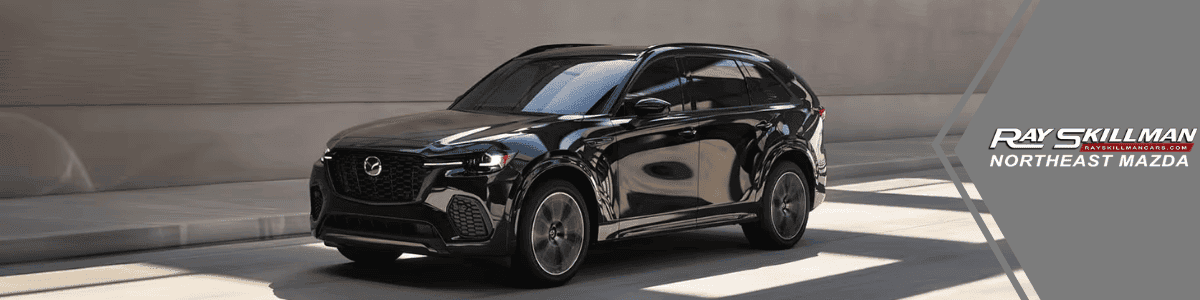 used Mazda SUVs Indianapolis - banner showing a black Mazda SUV