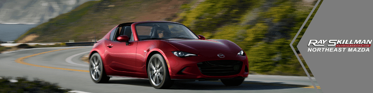 used cars Carmel, Indiana - banner showing a red Mazda MX-5 Miata RF