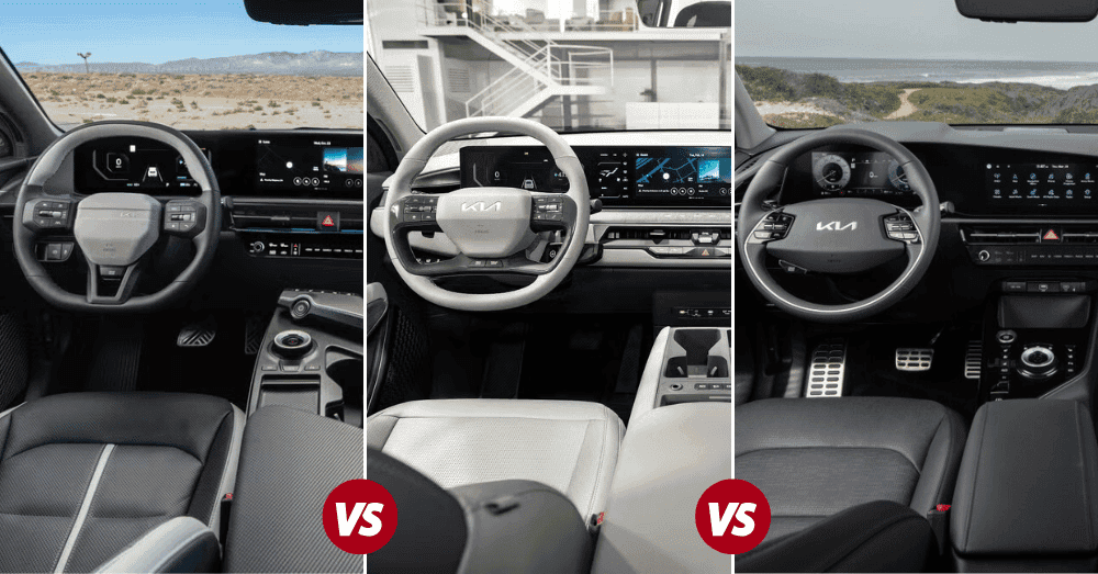 Battle of the EVs_ Kia EV6 vs. Kia Niro EV vs. Kia EV9 - interior comparison