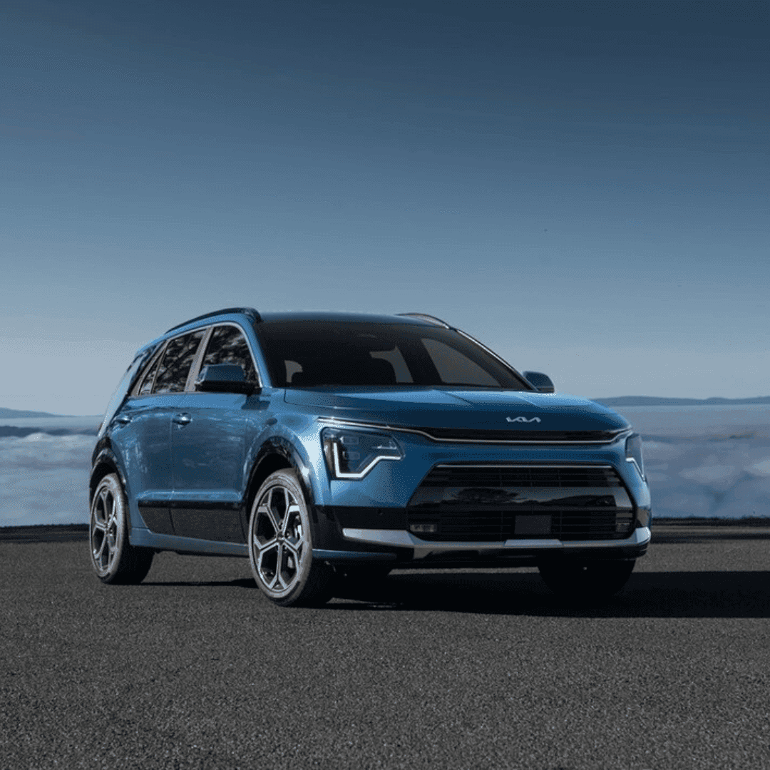 Kia Electric Vehicles - Ray Skillman Northeast Kia - blue Kia EV on the beach