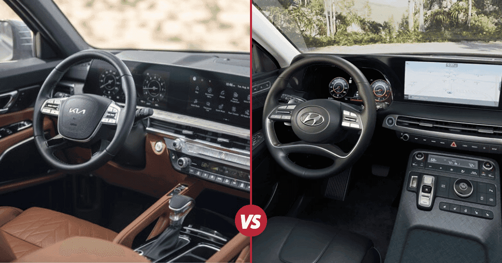 2025 Kia Telluride vs. Hyundai Palisade - interior comparison