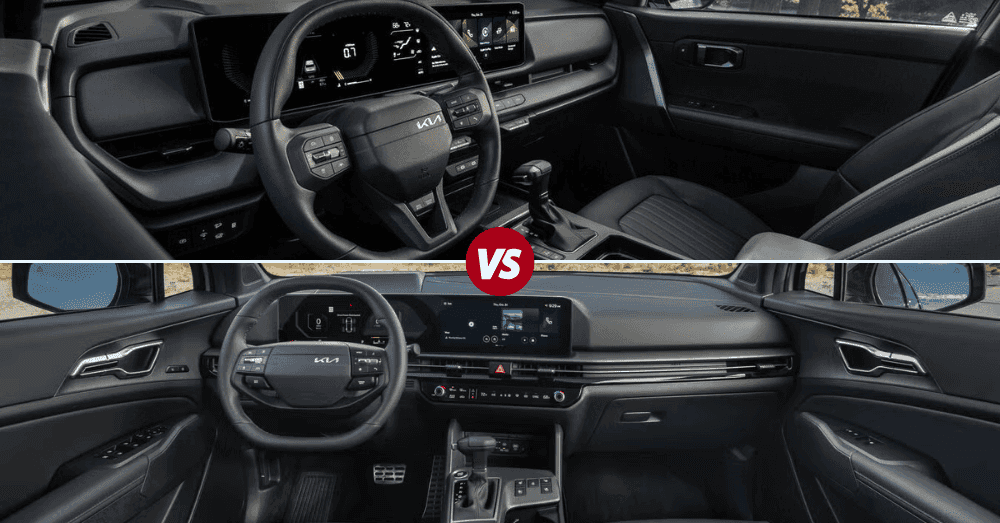interior comparison of 2027 Kia Seltos vs. Sportage