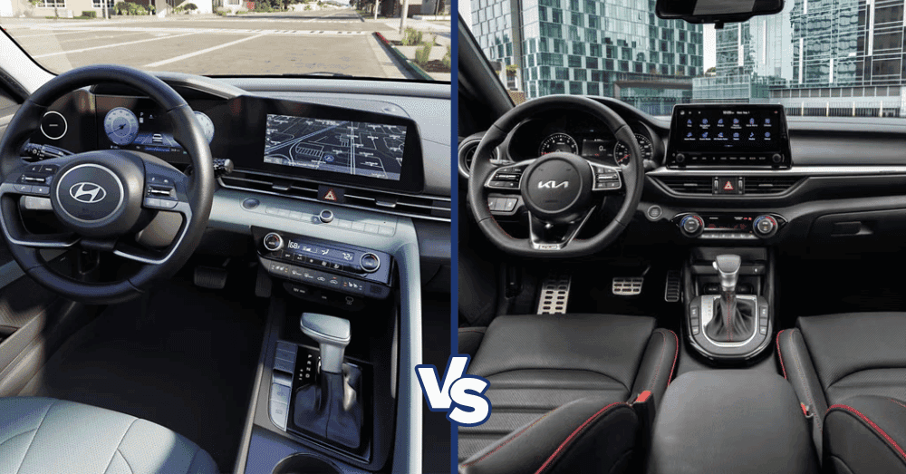 2024 Hyundai Elantra vs. Kia Forte - interior comparison
