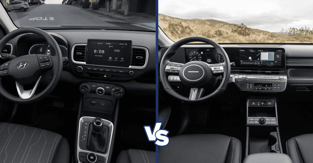 2024 Hyundai Venue vs. Kona - interior comparison