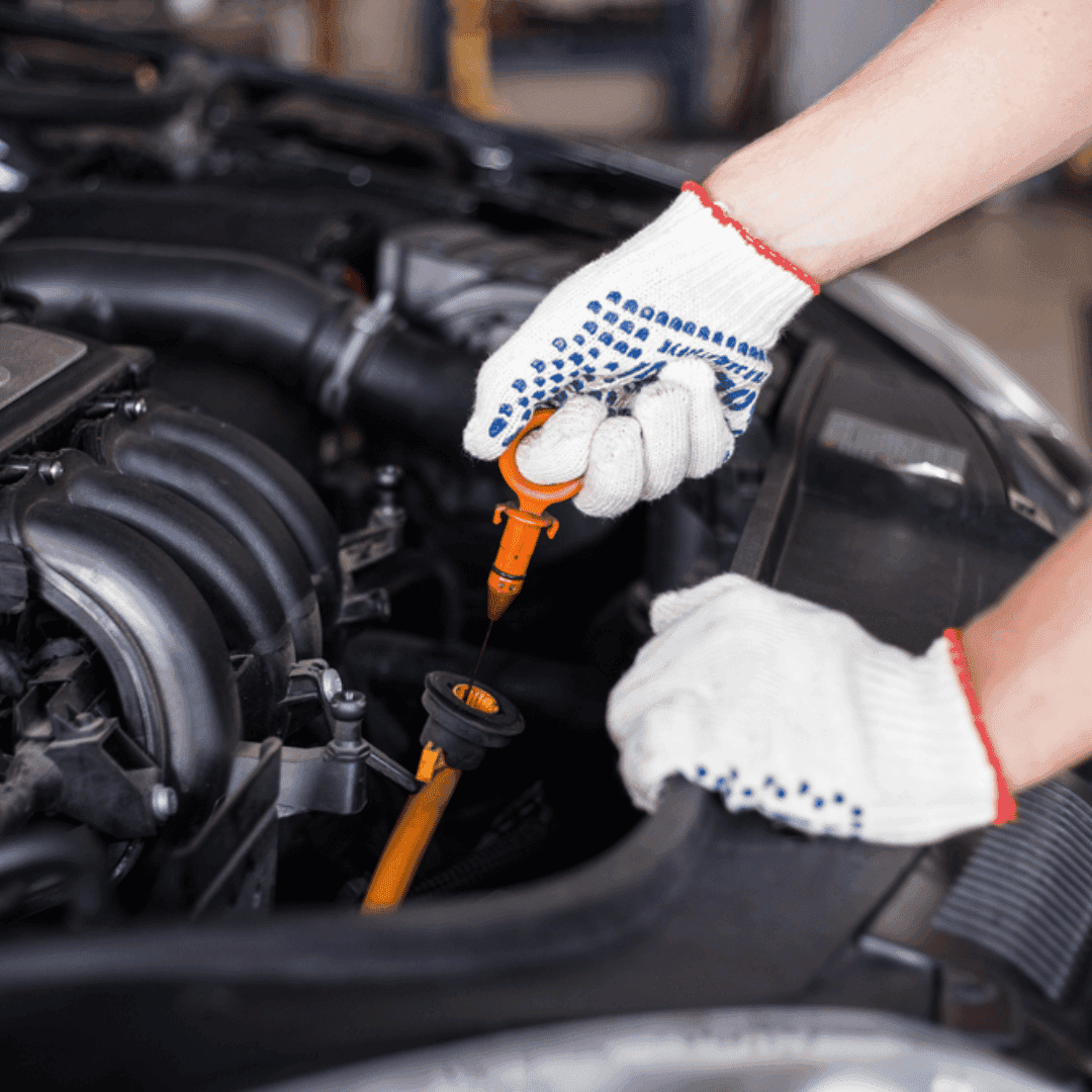 Hyundai Oil Change Franklin Indiana - checking oil level