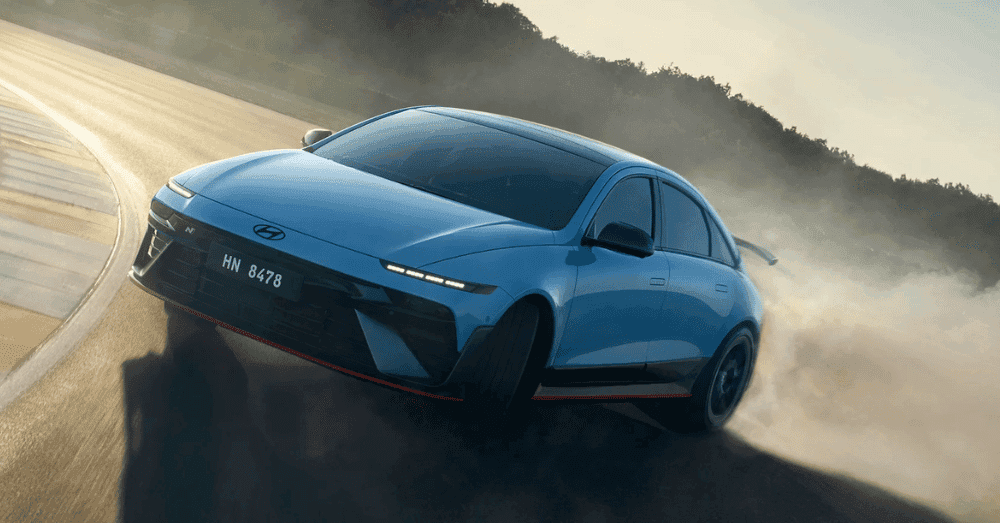 What-Does-The-Hyundai-N-Logo-Mean---Elantra N on a track