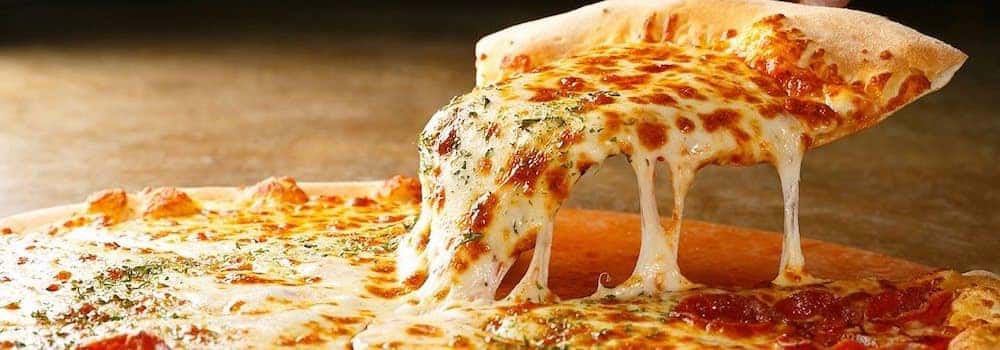 Slice of pizza from Luigi's