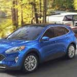 2020 Ford Escape towing a boat