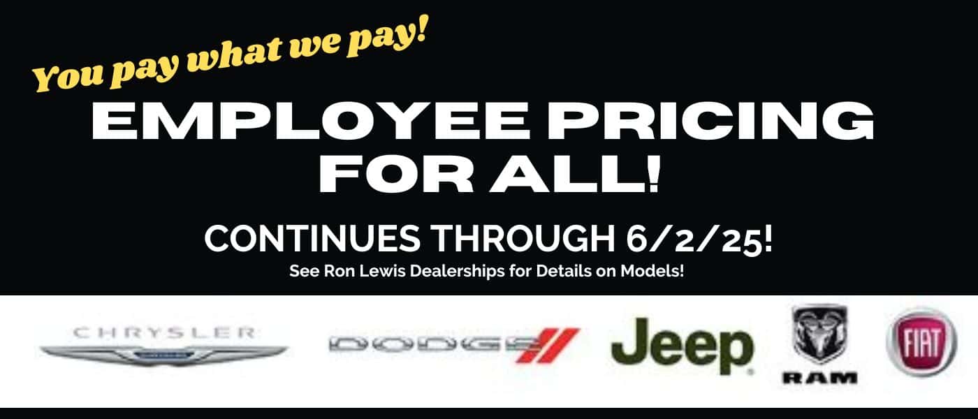 Employee Pricing For All. Now through 6/2.