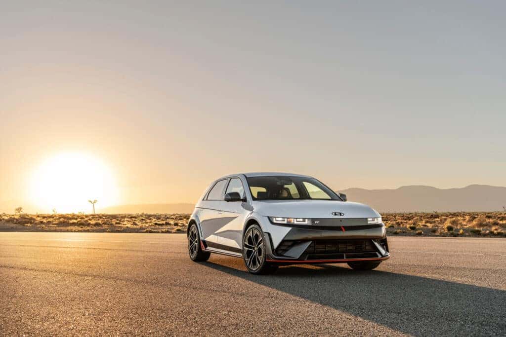 2025 Hyundai IONIQ 5 n and the sunset