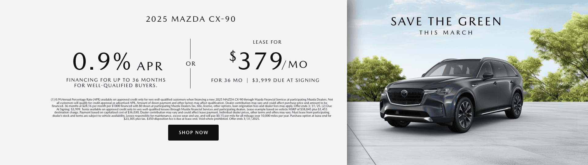 SaffordBrownMazdaAlexandria_Banner_1920x540_SaveTheGreen_25-03-21223_CX90&#8211;1-