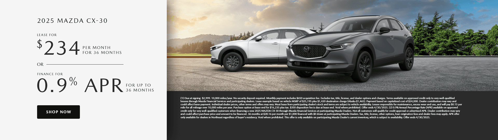 SaffordBrownMazdaAlexandria_Banner_1920x540_AprilOffers_25-04-22721_CX30